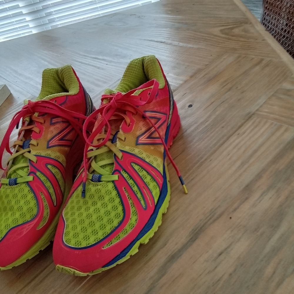New Balance Barringer 890 Green & Pink Neon Running Shoes Size 7